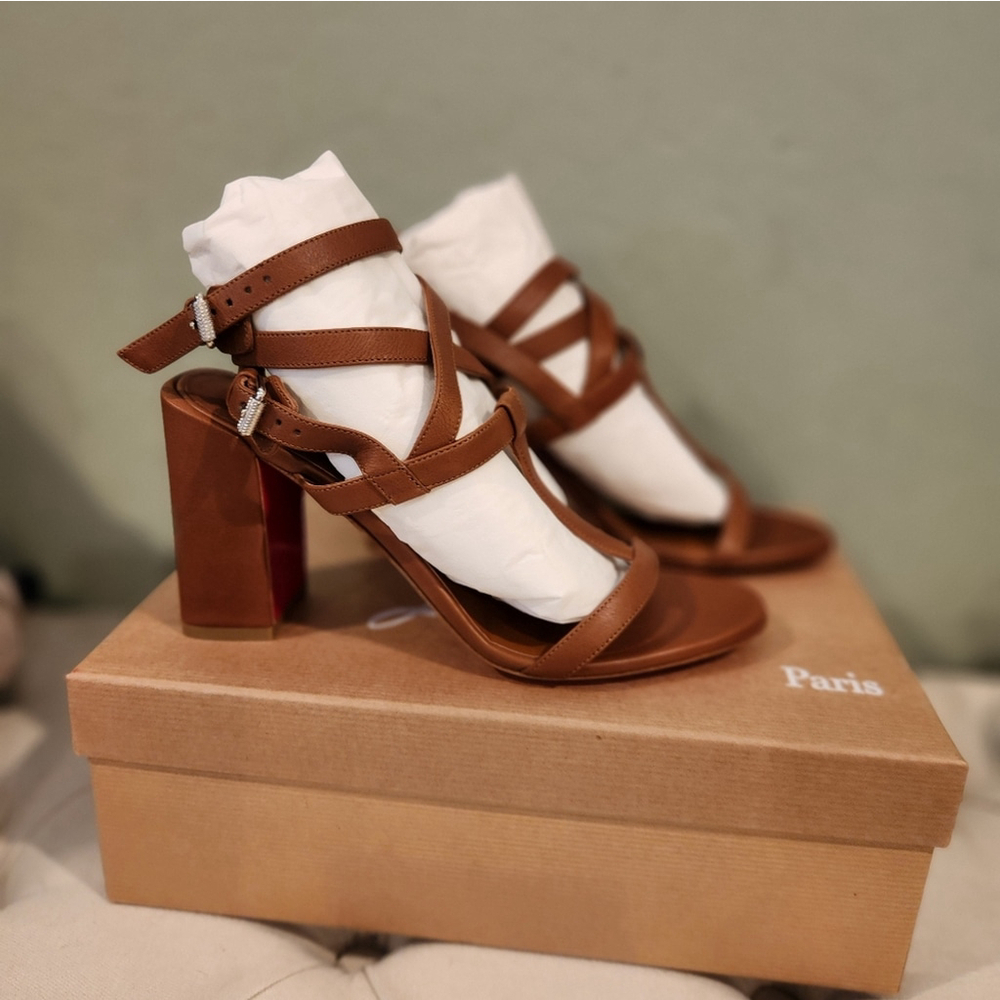 Sold NWB Christian Louboutin Heeled Sandals - Authentic! - Picture 2 of 14